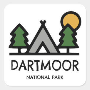 Dartmoor National Park Square Sticker