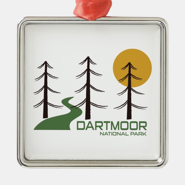 Dartmoor National Park Trail Metal Ornament (Front)