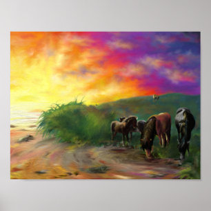 Dartmoor Ponies Poster