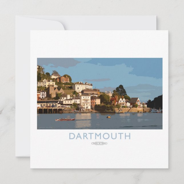 Dartmouth Railway Poster Holiday Card (Front)