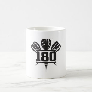 Darts 180 Dart Dartboard Bullseye Arrow Gift Idea Coffee Mug