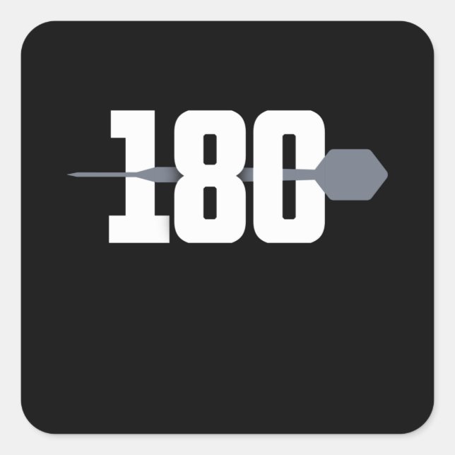 Darts 180 Dart Throwing Gift for Dartist Square Sticker (Front)