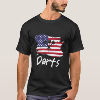 Darts American Flag Dart Throwing Usa Country Dart T-Shirt