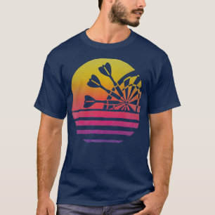 Darts Arrows Retro Vintage Sunset Old School T-Shirt
