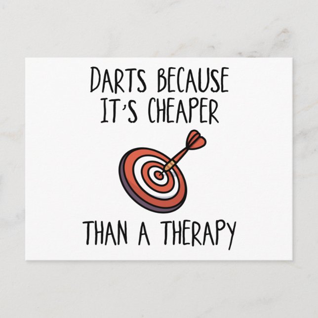 Darts Because Postcard (Front)