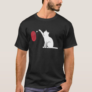 Darts Cat Funny Dart Player Throwing Cat Dart And T-Shirt