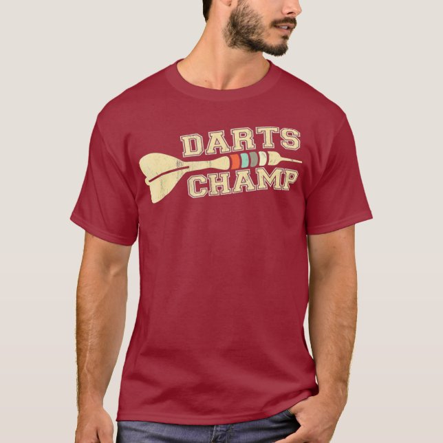 Darts Champ Retro Darts TShirt (Front)