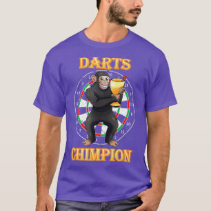 Darts Chimpion Funny Pun Darts Player Gift T-Shirt