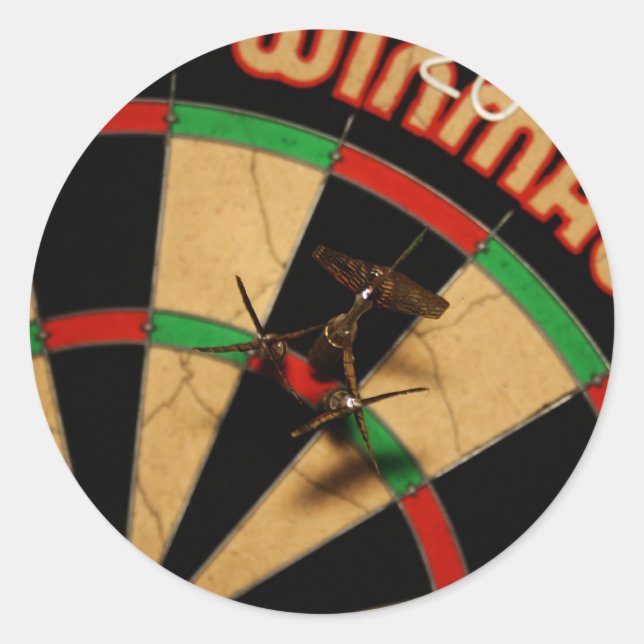 Darts Classic Round Sticker (Front)
