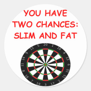 darts classic round sticker