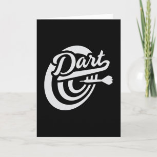 Darts Dart 180 Dartboard Bullseye Arrow Funny Gift Card