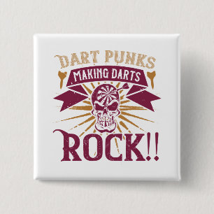 Darts - Dart Punks Making Darts Rock! 2 Inch Square Button