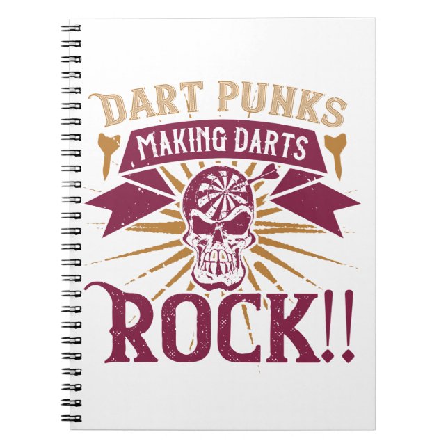 Darts - Dart Punks Making Darts Rock! Notebook (Front)