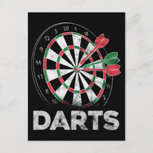 Darts Dartboard Bullseye Dart Player Postcard