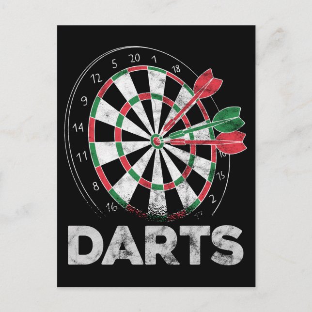 Darts Dartboard Bullseye Dart Player Postcard (Front)