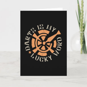 Darts - Darts Is My Lucky Word Card