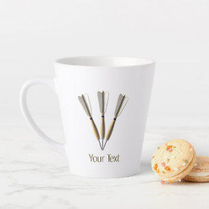 Darts Design Personalized Latte Mug