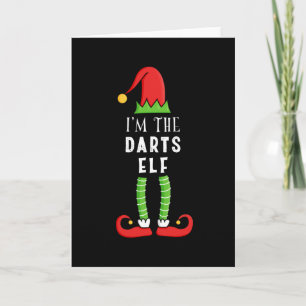 Darts Elf Christmas Matching Family Gift Card