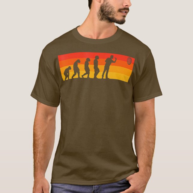 Darts Evolution Funny Dart Players Cool Gift T-Shirt (Front)