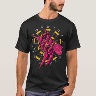 Darts Fan Playing Skeleton Tee Player Skull Love