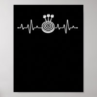 Darts Heartbeat Funny dart player pulse target