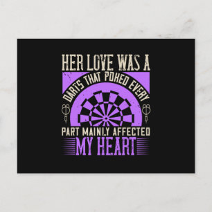 Darts - Her Love Was A Darts Affected My Heart Postcard