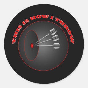 Darts How I Throw Classic Round Sticker