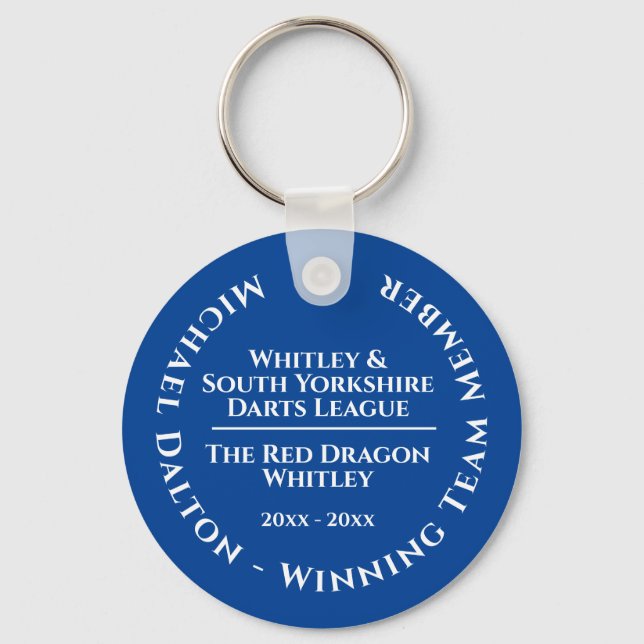 Darts League Trophy Keychain (Front)