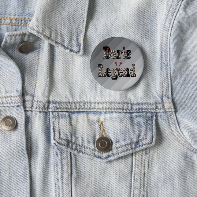 Darts Legend Picture Logo,    2 Inch Round Button (In Situ)