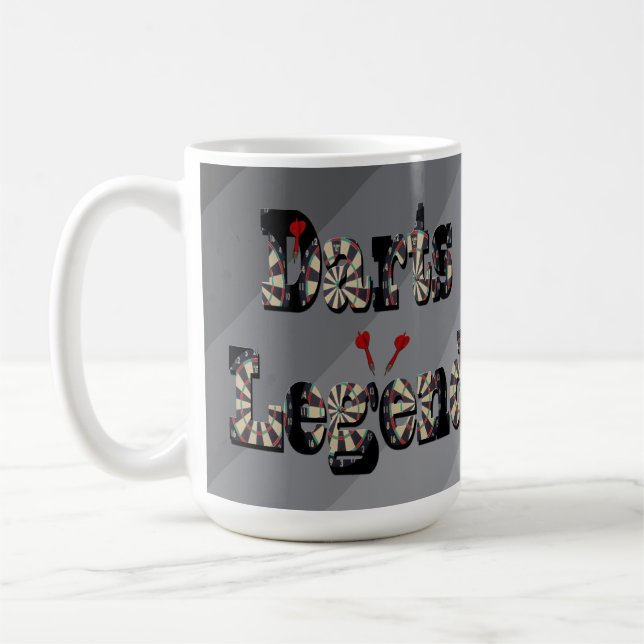Darts Legend Picture Logo,   Coffee Mug (Left)