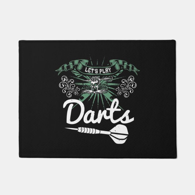 Darts - Let's Play Darts Doormat (Front)