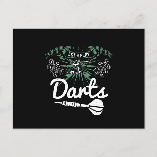 Darts - Let's Play Darts Postcard (Front)