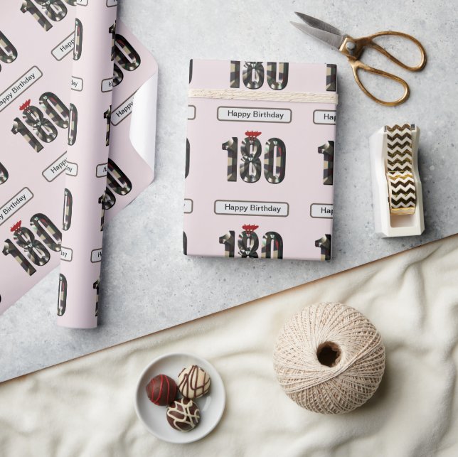 Darts Perfect Score 180, Birthday Wrapping Paper (Crafts)