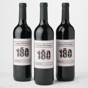 Darts Perfect Score One Hundred And Eighty, Wine Label