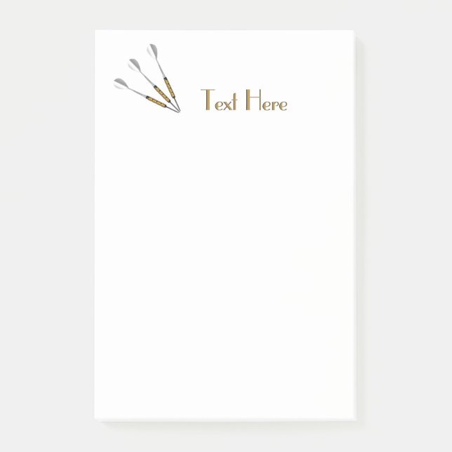Darts Personalized / Monogram Post-it Notes (Front)