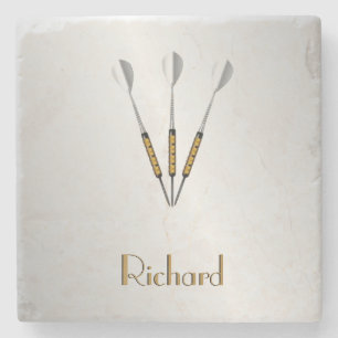 Darts Personalized / Monogram Stone Coaster