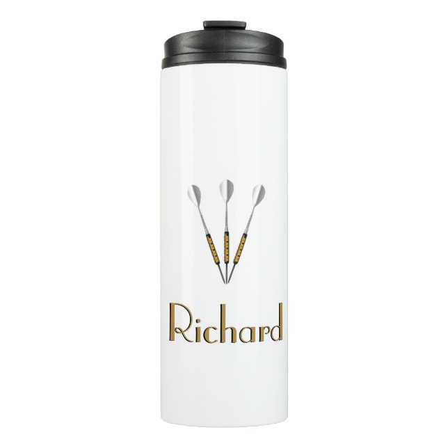 Darts Personalized / Monogram Thermal Tumbler (Front)