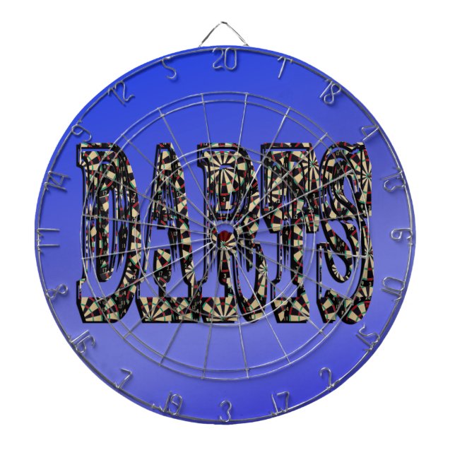 Darts Picture Logo On Blue, Dartboard (Front)