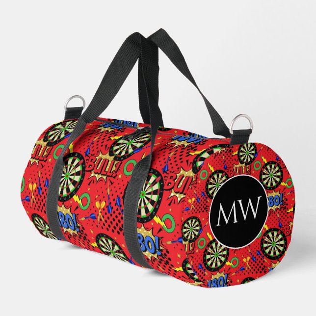 Darts Player Monogram Duffle Bag (Left Corner)