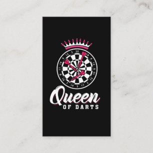 Darts Queen Dartboard Girl Dart Player Business Card