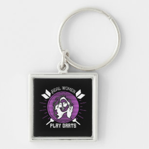 Darts - Real Women Play Darts Keychain