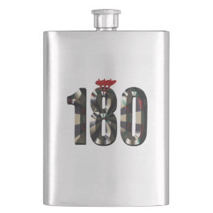 Darts Score 180, Hip Flask