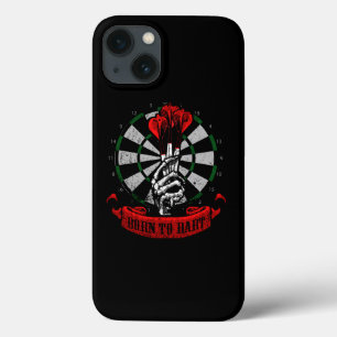 Darts Skeleton Hand Born To Dart Gift Idea iPhone 13 Case