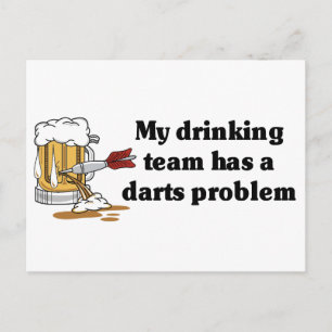 Darts Team Postcard