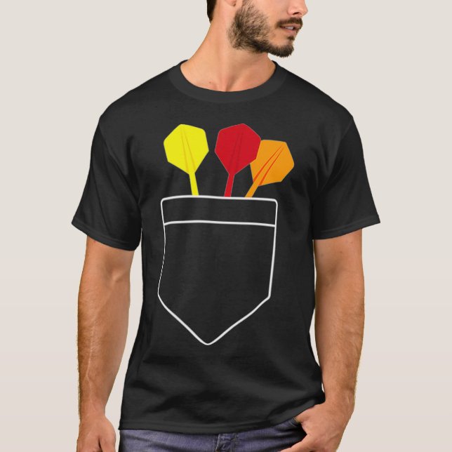 Darts Tip Arrows Pocket Tshirt (Front)