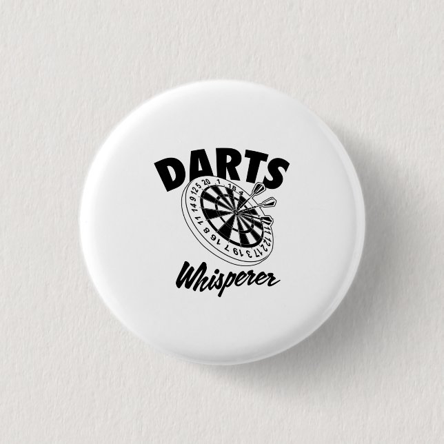 Darts Whisperer 1 Inch Round Button (Front)