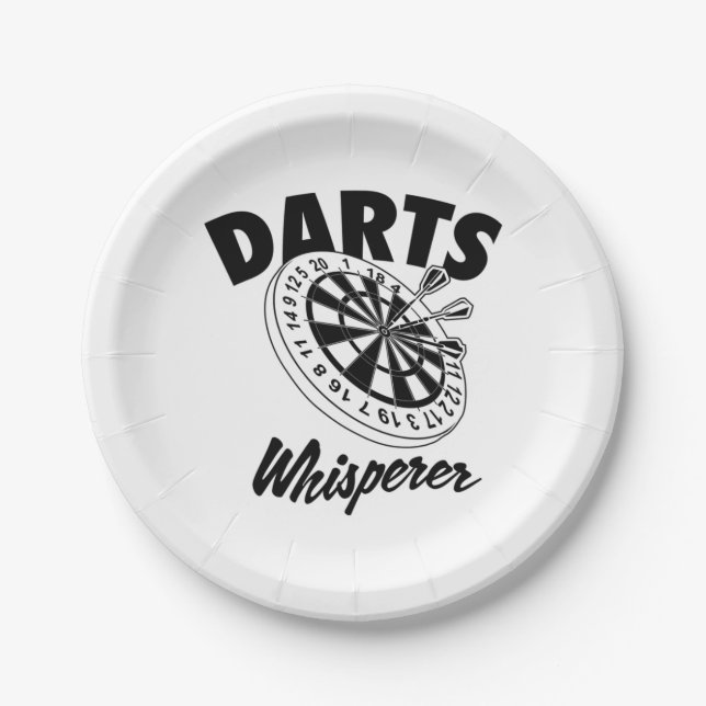 Darts Whisperer Paper Plate (Front)