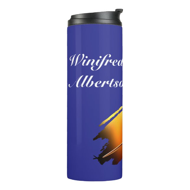 Darts - with Flaming Dart image - Personalize Thermal Tumbler (Rotated Left)