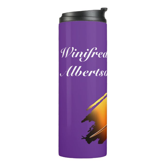 Darts - with Flaming Dart image - Personalize Thermal Tumbler (Rotated Left)