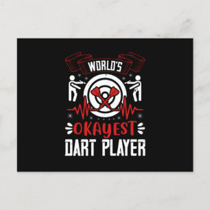 Darts - World's Okayest Dart Player Postcard